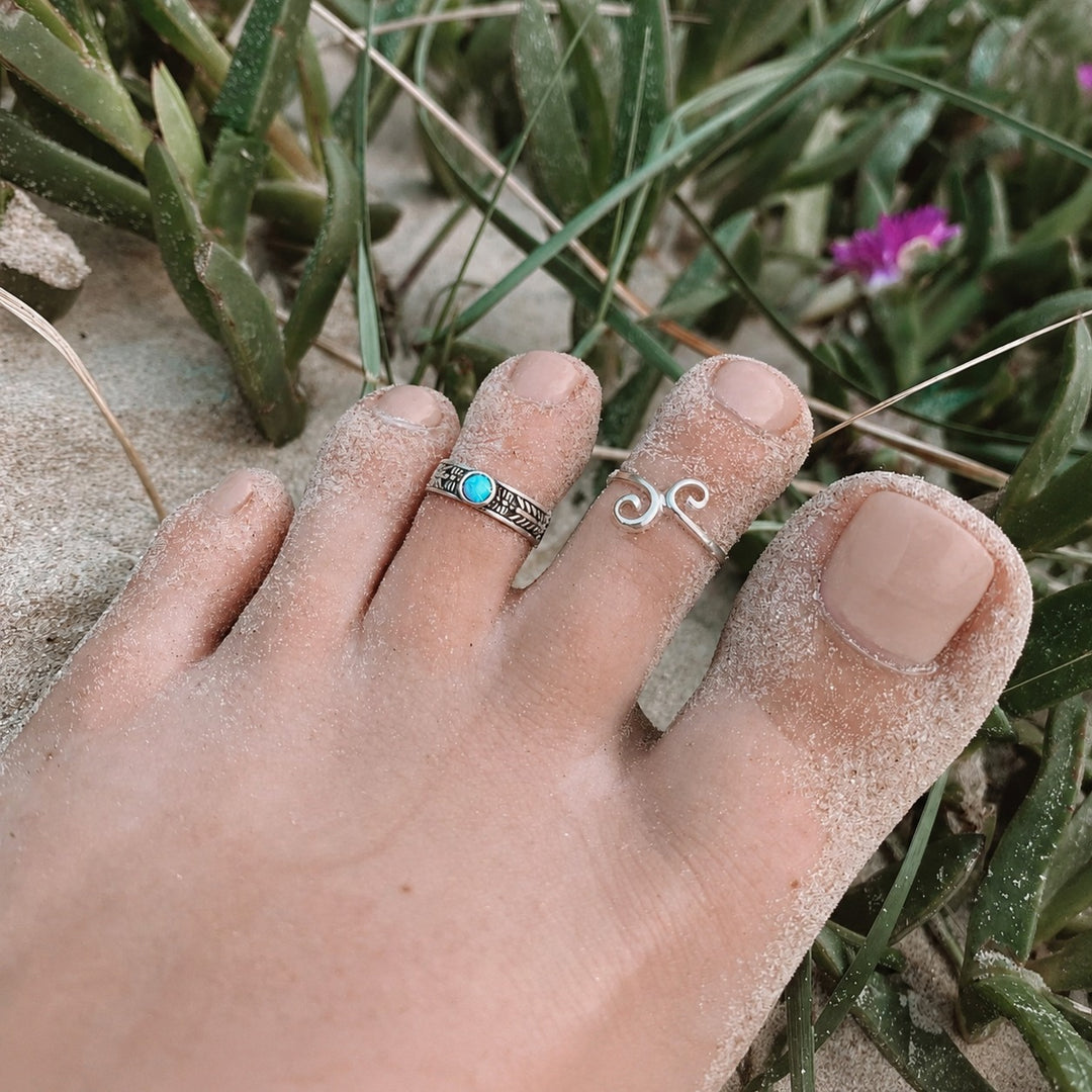 Silver Spiral Toe Ring