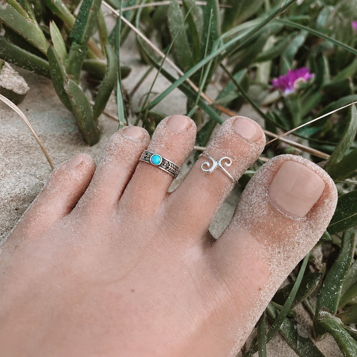 Silver Spiral Toe Ring