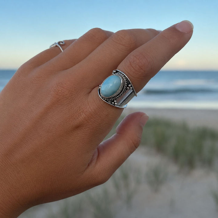 Bohemian Larimar Ring