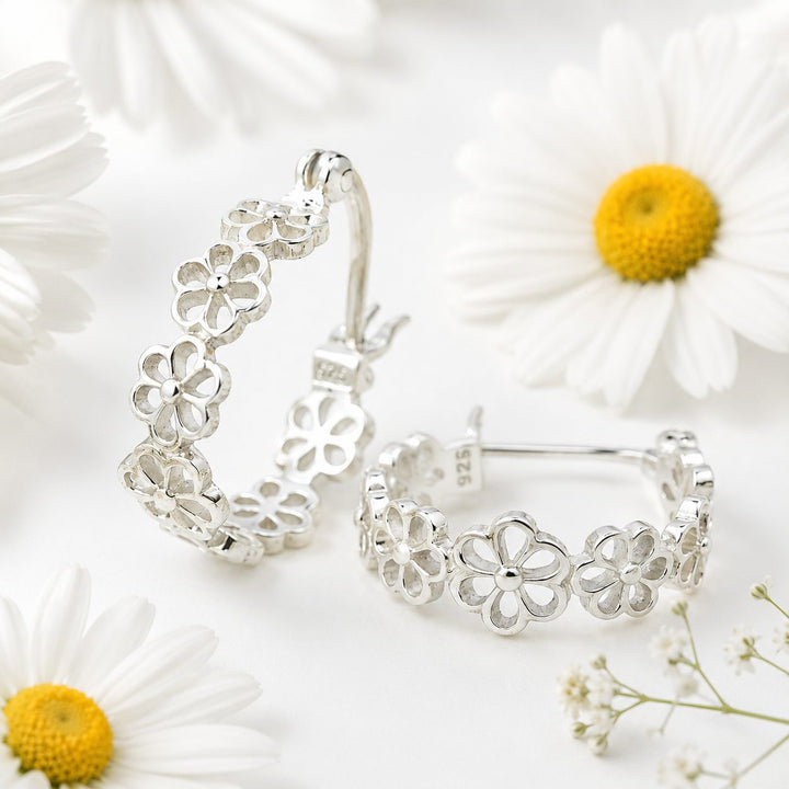 Open Daisy Hoops