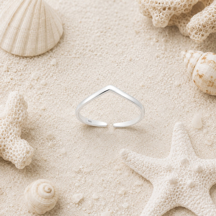 Chevron Toe Ring