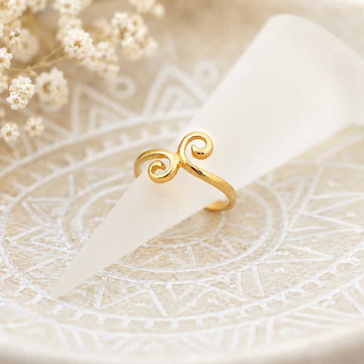 Gold Spiral Toe Ring