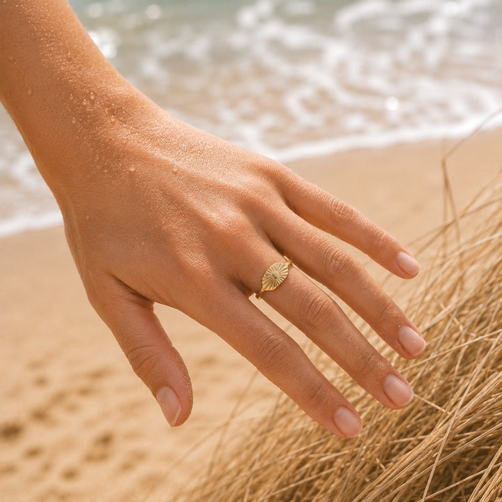 Golden Sunbeam Ring (Adjustable)