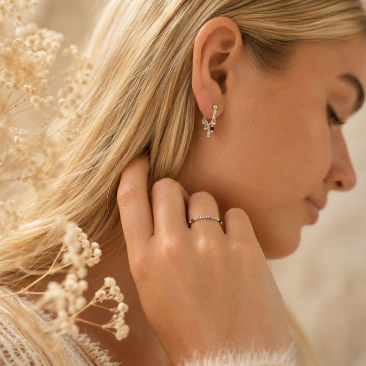 Beaded Gem Ring
