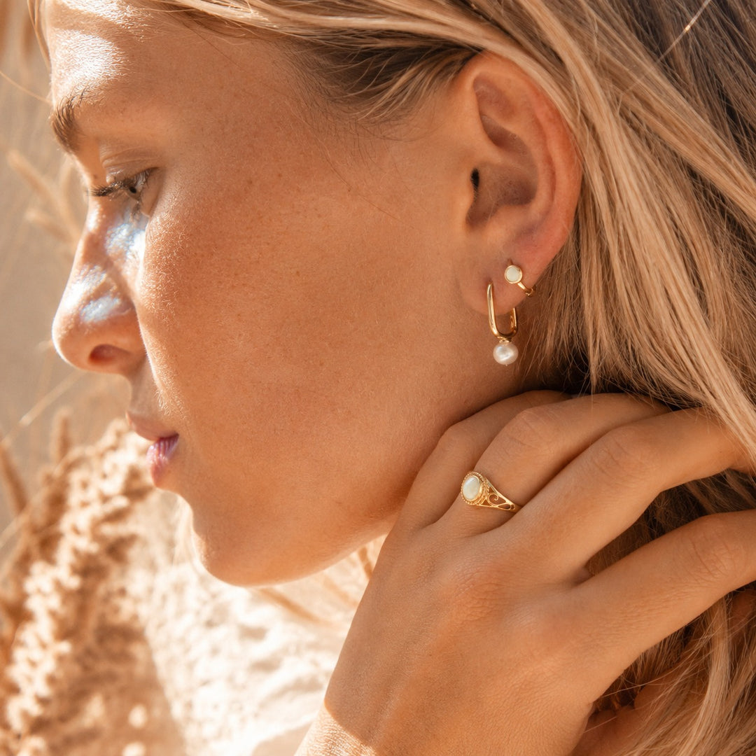 Mini Gold Fire Snow Hoops