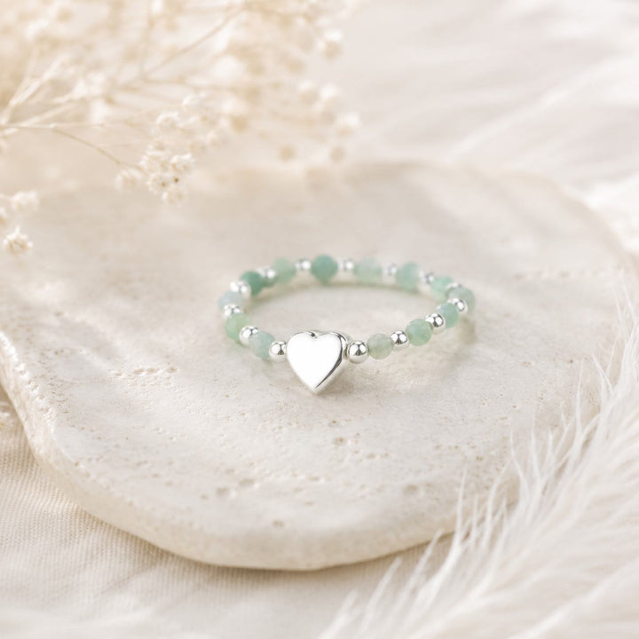 Beaded Heart Ring