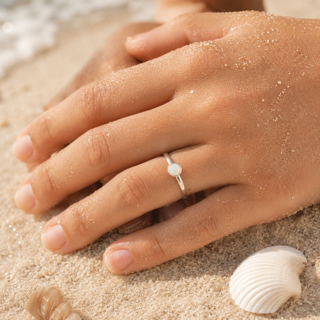 Sparkling Little Fire Snow Ring
