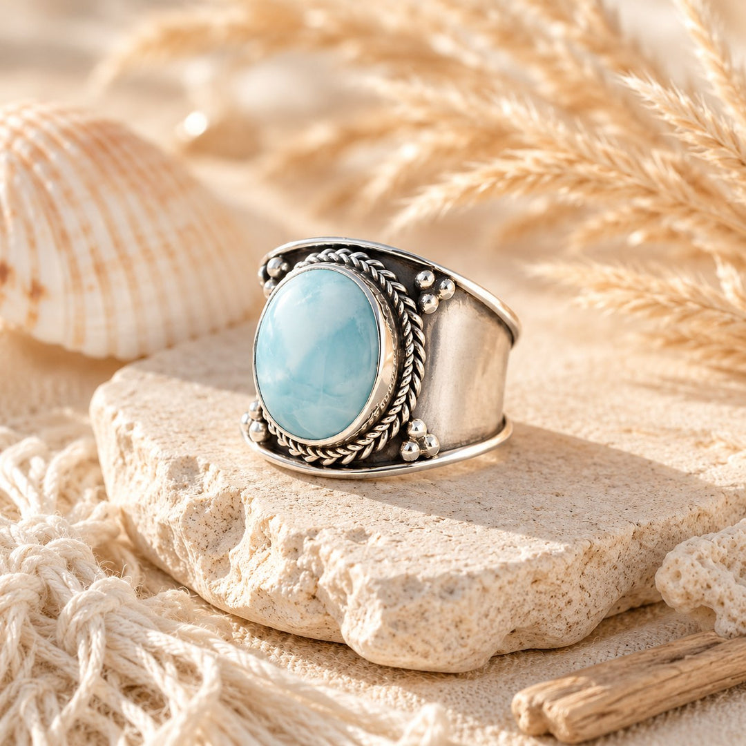 Bohemian Larimar Ring