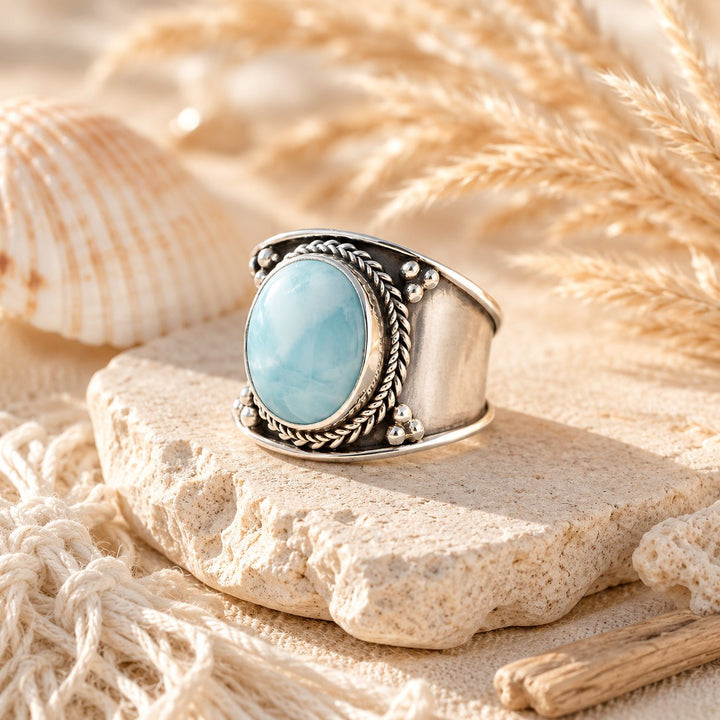 Bohemian Larimar Ring