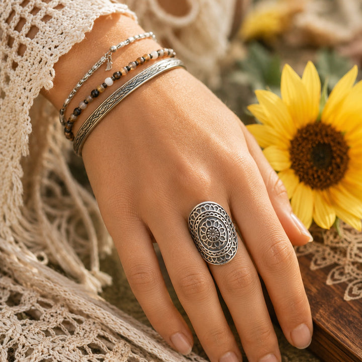 Bohemian Sunflower Ring