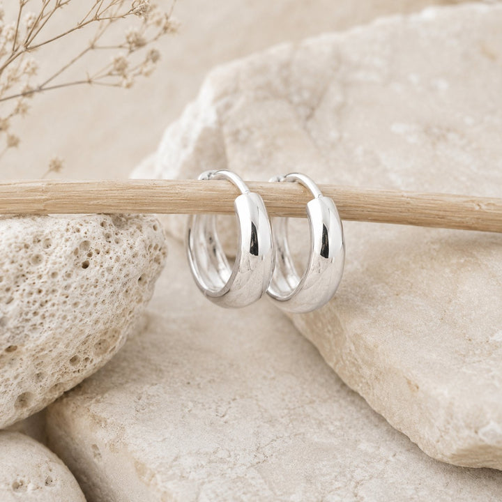 Hinged Silver Hoops (13mm)