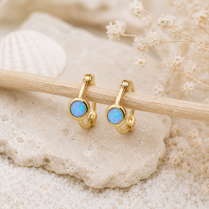 Mini Gold Azure Hoops