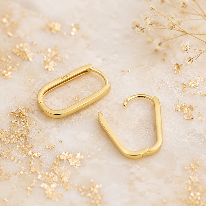 Gold Oval Hoops (18mm)