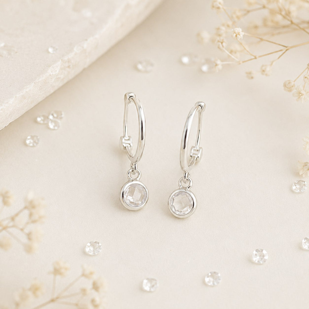 Little CZ Huggie Hoops
