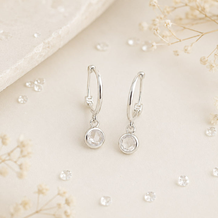 Little CZ Huggie Hoops