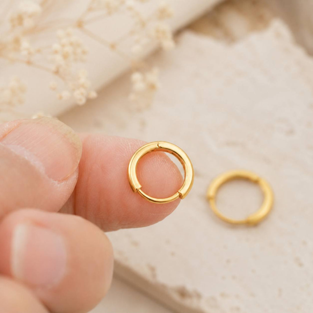 Little Gold Huggie Hoops (12mm)