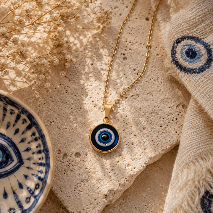 Golden Evil Eye Necklace