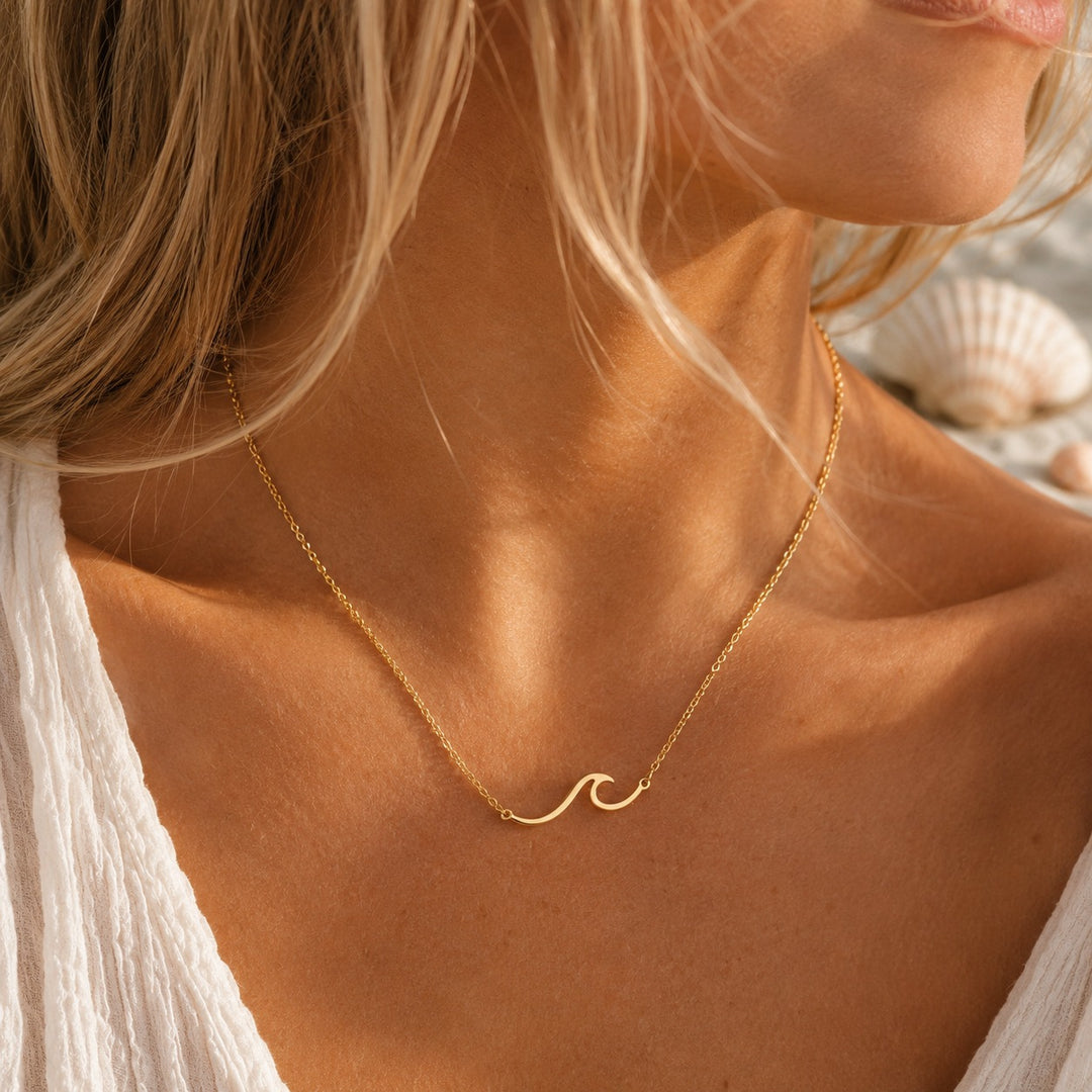 Golden Wave Necklace
