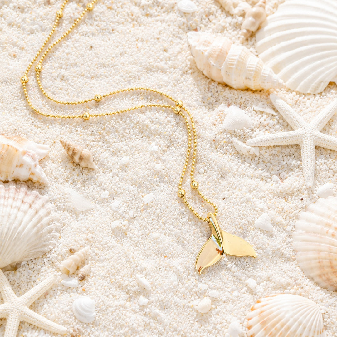 Golden Whale Tail Necklace