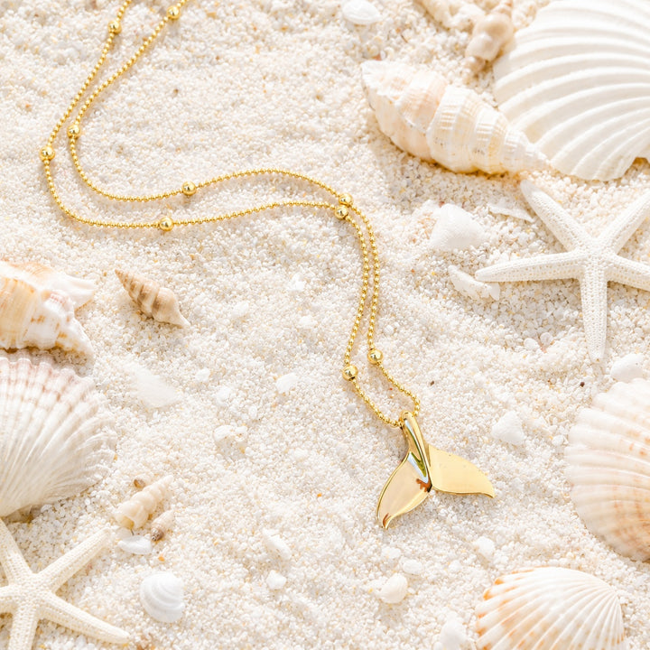 Golden Whale Tail Necklace