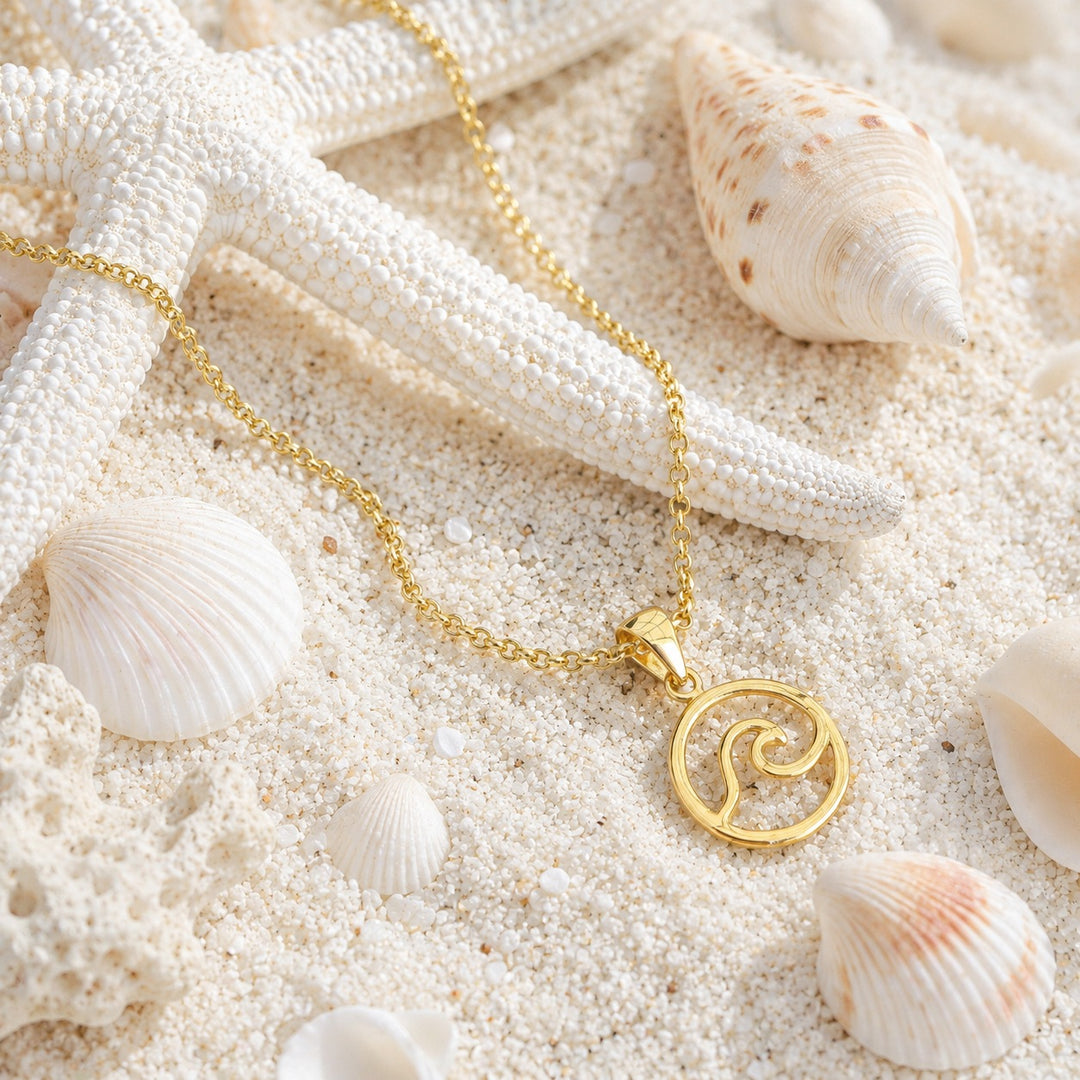 Gold Wave Necklace