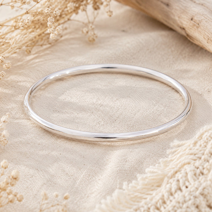 Polished Four Edged Bangle