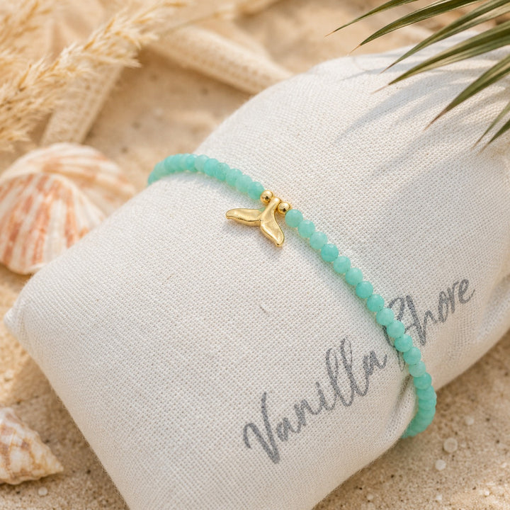 Golden Gem Whale Tail Bracelets