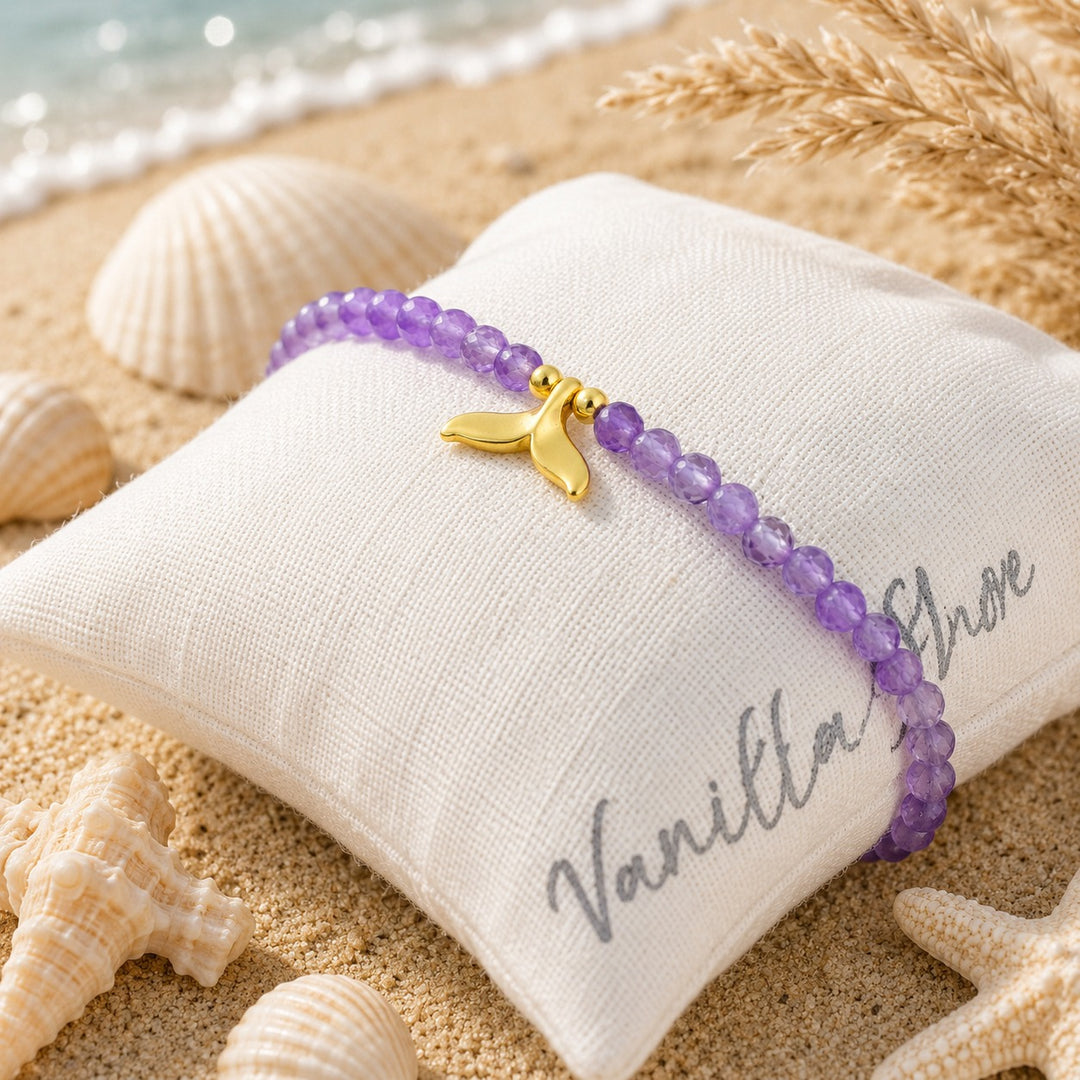 Golden Gem Whale Tail Bracelets