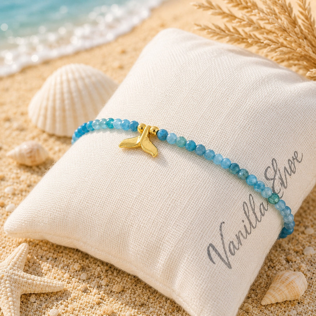 Golden Gem Whale Tail Bracelets