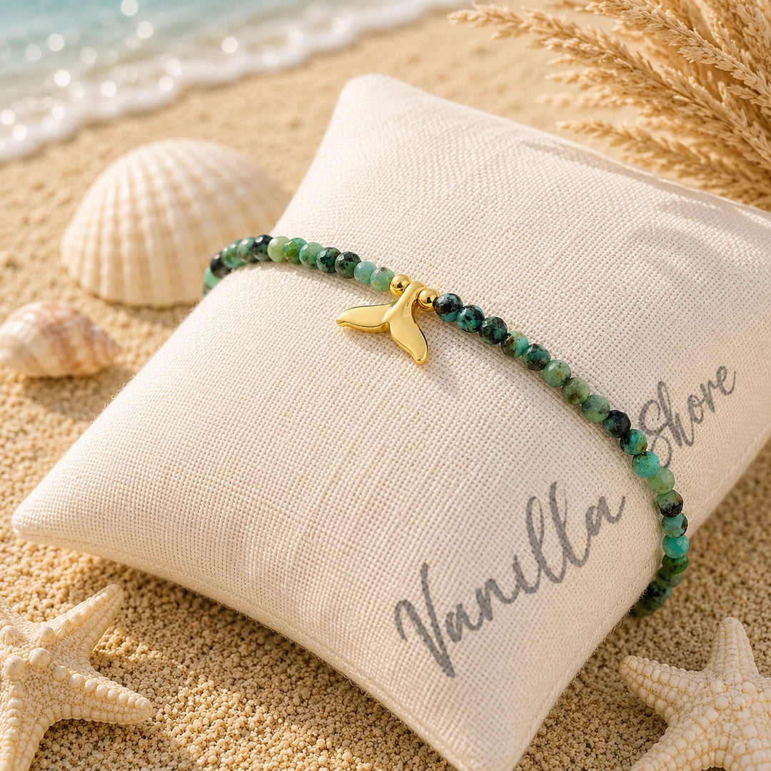 Golden Gem Whale Tail Bracelets