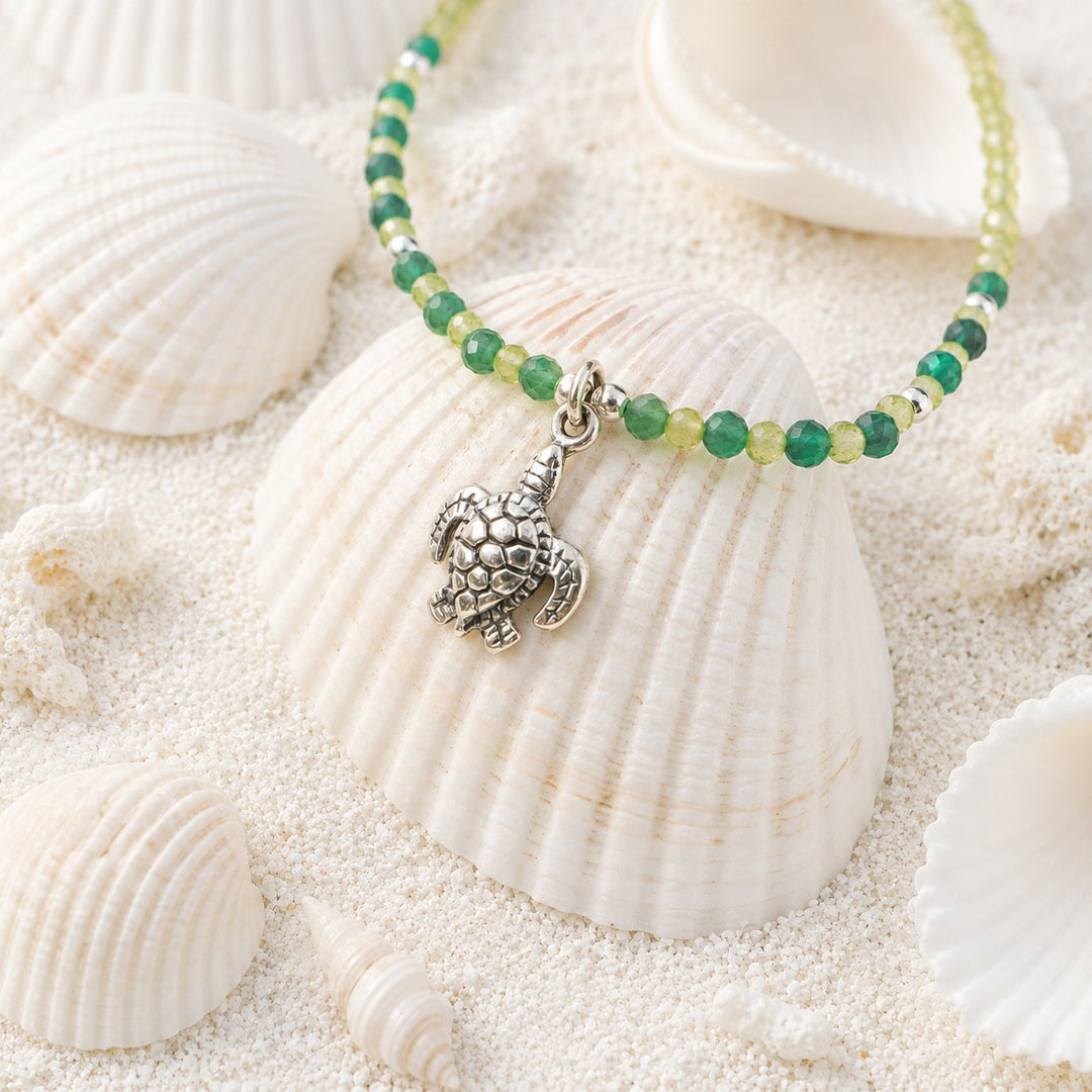 Peridot Tides Turtle Bracelet