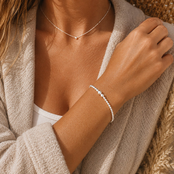 Silver Stretchy Bracelet
