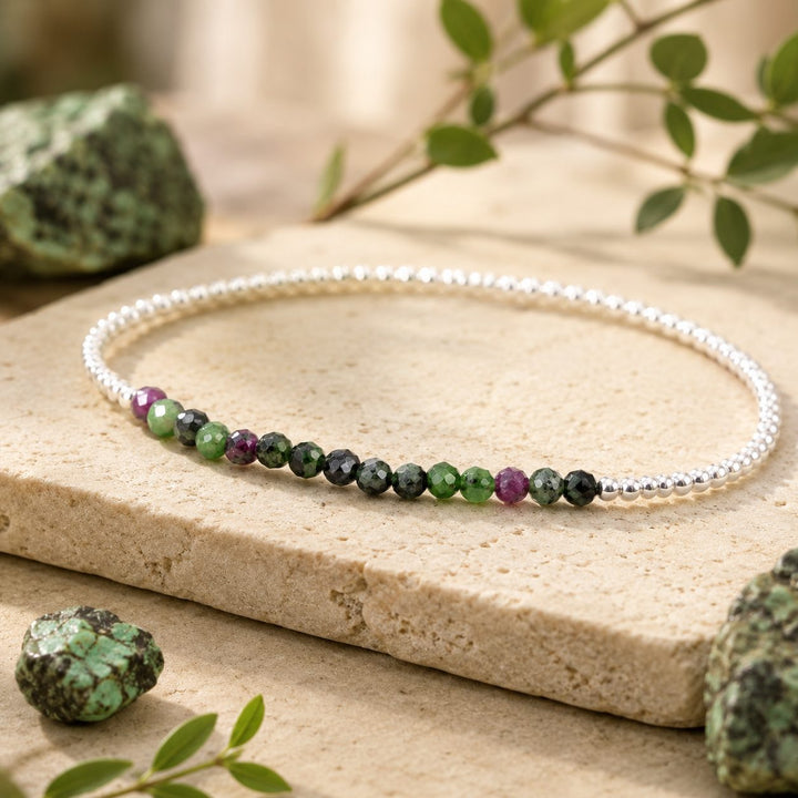 African Turquoise Stretchy Mini Bead Bracelet