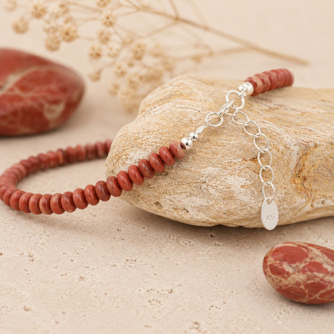 Fiery Red Jasper Anklet