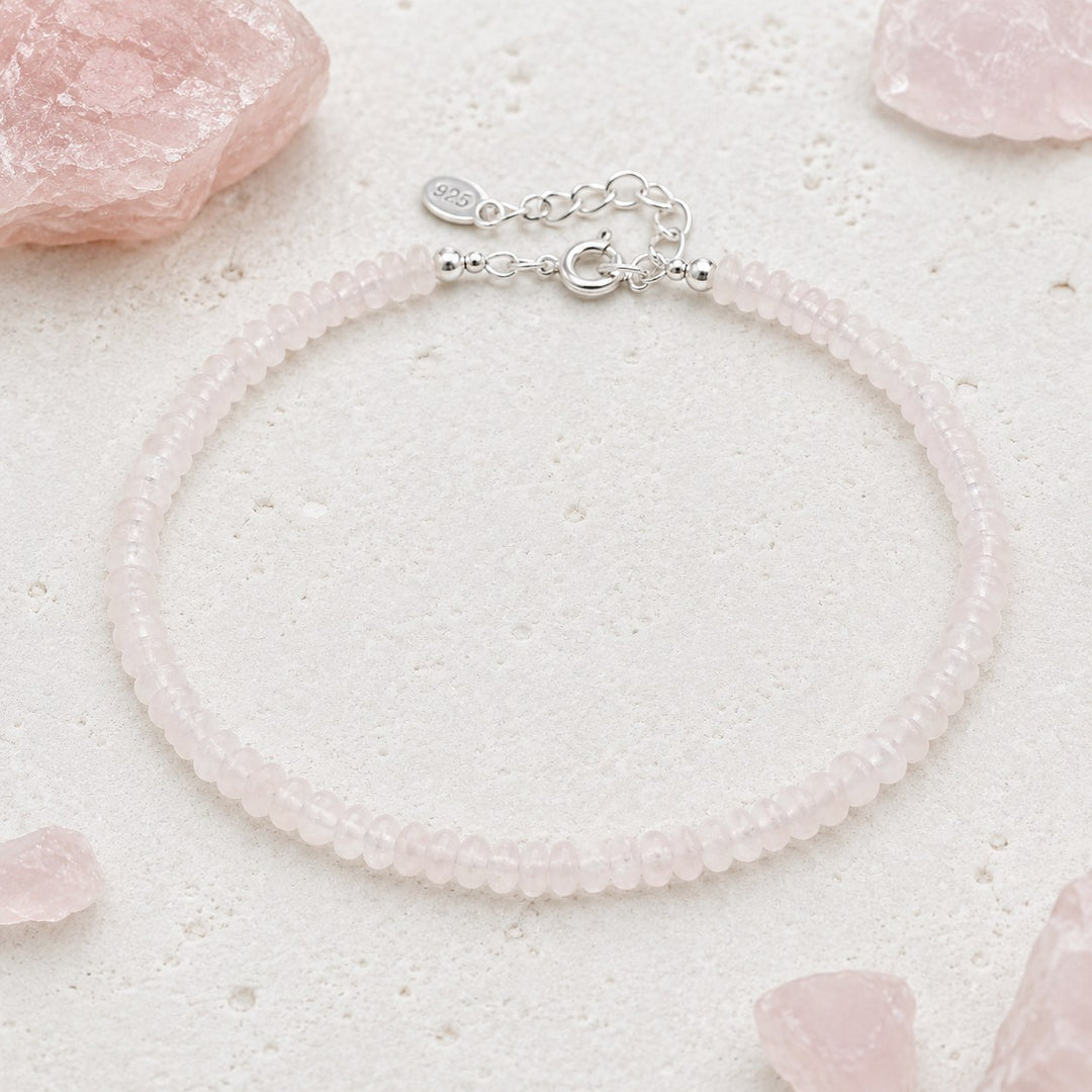 Free Spirit Rose Quartz Anklet