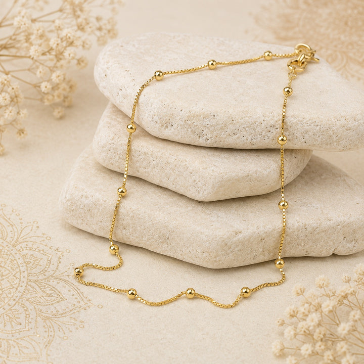 Golden Whispers Anklet