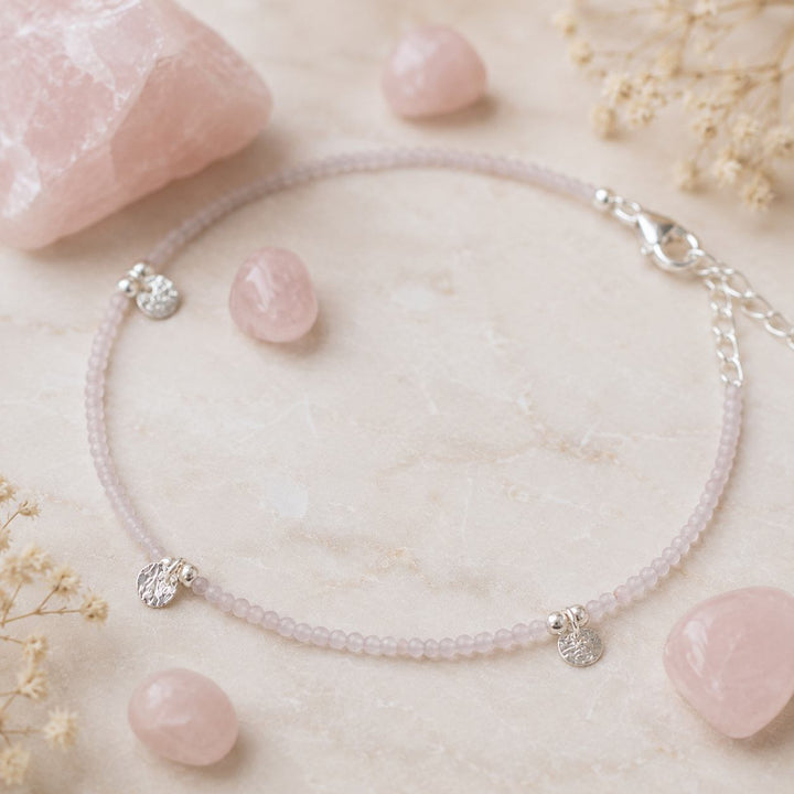 Rose Quartz Orbit Anklet