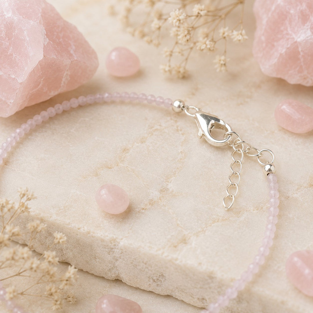 Rose Quartz Orbit Anklet