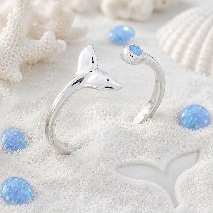 Azure Whale Tail Ring