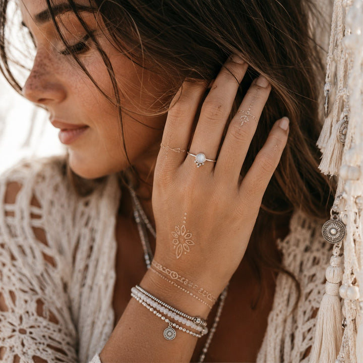Dainty Moonstone Ring