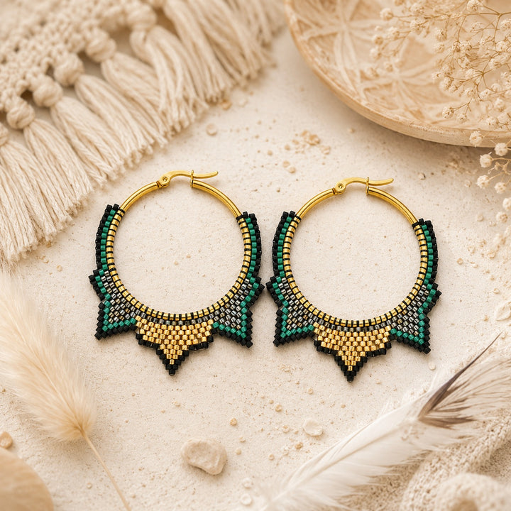 Desert Mosaic Hoops