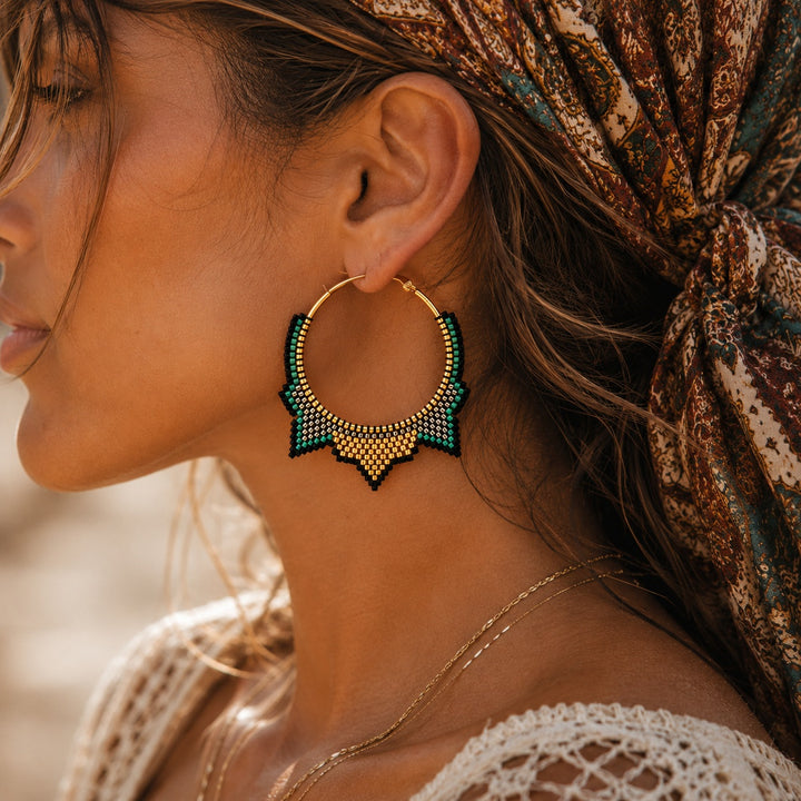 Desert Mosaic Hoops