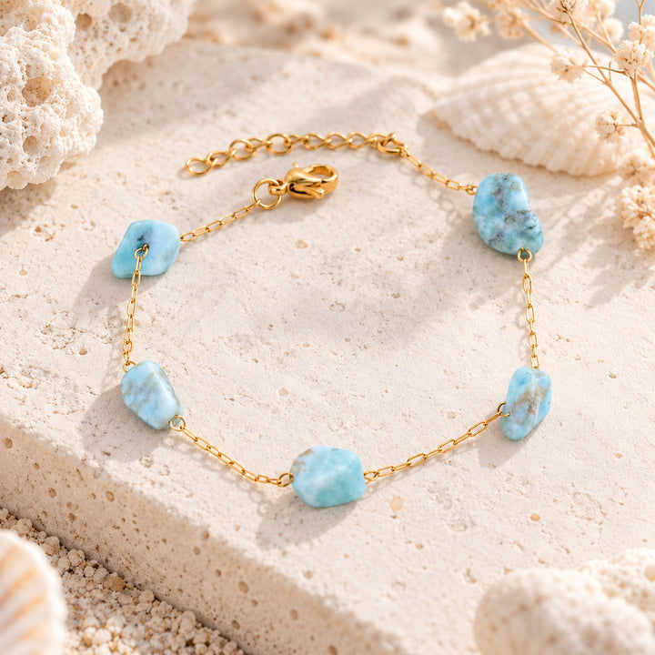 Gold Larimar Drift Bracelet