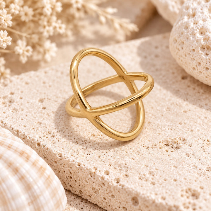 Golden Crossroads Ring