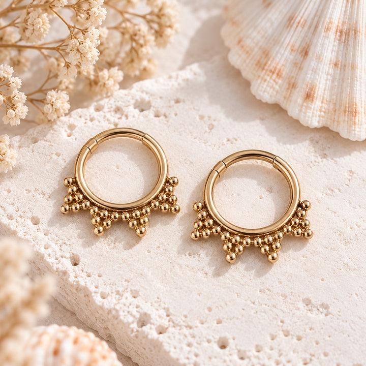 Golden Boho Huggies