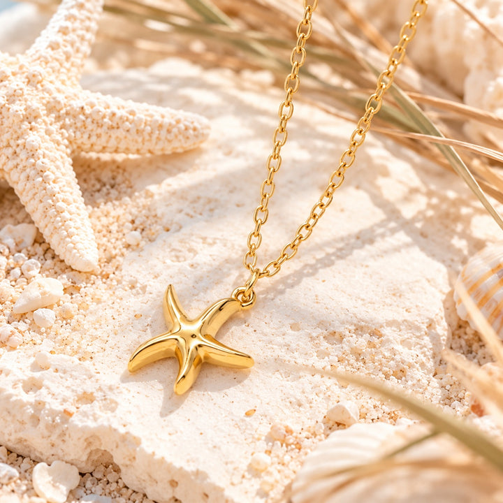 Sunlit Starfish Necklace