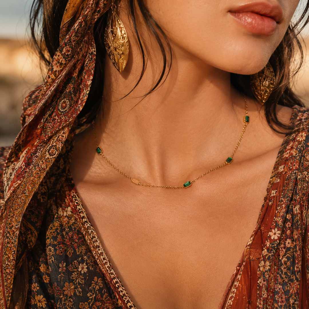 Necklaces - emerald necklace