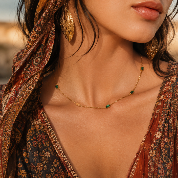 Necklaces - emerald necklace