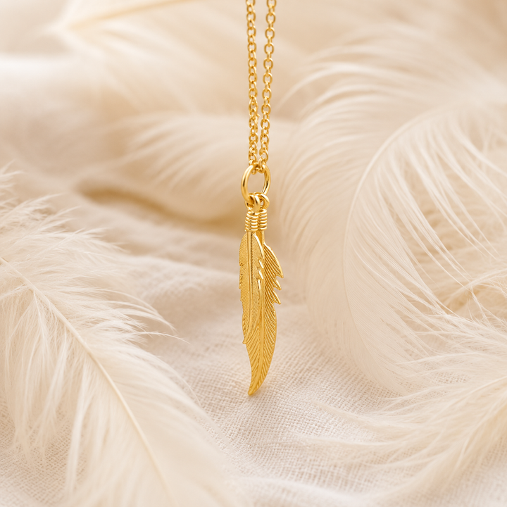 Necklace - Double feather necklace