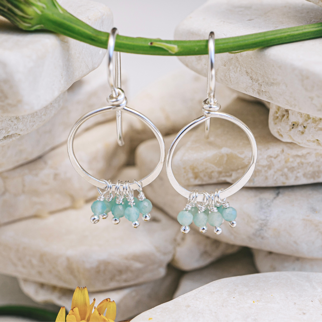 Earrings - Amazonite Dangle Earrings 